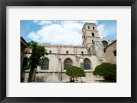 Low angle view of a bell tower, Church Of St. Trophime, Arles, Bouches-Du-Rhone, Provence-Alpes-Cote d'Azur, France Fine Art Print