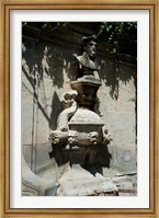 Fountain with the bust of Nostradamus, Rue Carnot, St.-Remy-de-Provence, Bouches-Du-Rhone, Provence-Alpes-Cote d'Azur, France Fine Art Print