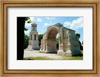 Roman mausoleum and triumphal arch at Glanum, St.-Remy-De-Provence, Bouches-Du-Rhone, Provence-Alpes-Cote d'Azur, France Fine Art Print