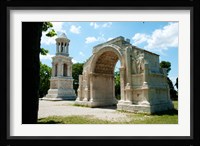 Roman mausoleum and triumphal arch at Glanum, St.-Remy-De-Provence, Bouches-Du-Rhone, Provence-Alpes-Cote d'Azur, France Fine Art Print