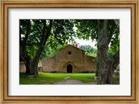Facade of an old church, Vaugines, Vaucluse, Provence-Alpes-Cote d'Azur, France Fine Art Print