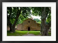 Facade of an old church, Vaugines, Vaucluse, Provence-Alpes-Cote d'Azur, France Fine Art Print