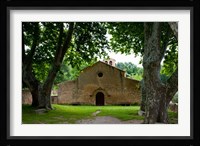 Facade of an old church, Vaugines, Vaucluse, Provence-Alpes-Cote d'Azur, France Fine Art Print