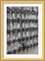 Cemetery wall with names of Holocaust victims, Jewish Cemetery, Frankfurt, Hesse, Germany Fine Art Print