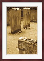 Gravestone at Old Jewish Cemetery, Frankfurt, Hesse, Germany Fine Art Print
