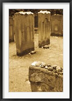Gravestone at Old Jewish Cemetery, Frankfurt, Hesse, Germany Fine Art Print