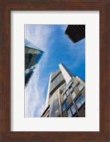 Low angle view of skyscrapers, Commerzbank Tower, Frankfurt, Hesse, Germany Fine Art Print
