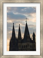 Great Saint Martin Church and Cologne Cathedral, North Rhine Westphalia, Germany Fine Art Print