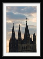 Great Saint Martin Church and Cologne Cathedral, North Rhine Westphalia, Germany Fine Art Print