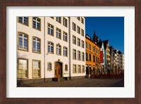 Close Up of Buildings along Frankenwerft Embankment, Cologne, North Rhine Westphalia, Germany Fine Art Print