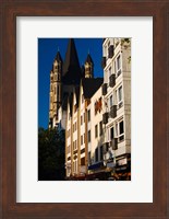 St. Martin Church and Rhein embankment buildings, Cologne, North Rhine Westphalia, Germany Fine Art Print