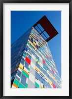 Facade of a Coroful building, Medienhafen, Dusseldorf, North Rhine Westphalia, Germany Fine Art Print