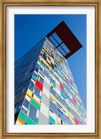 Facade of a Coroful building, Medienhafen, Dusseldorf, North Rhine Westphalia, Germany Fine Art Print