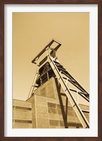 Low angle view of a coal mine, Zollverein Coal Mine Industrial Complex, Essen, Ruhr, North Rhine-Westphalia, Germany Fine Art Print