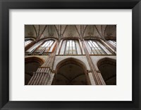Interiors of a gothic church, St. Mary's Church, Lubeck, Schleswig-Holstein, Germany Fine Art Print