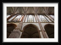 Interiors of a gothic church, St. Mary's Church, Lubeck, Schleswig-Holstein, Germany Fine Art Print