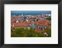 High angle view of buildings in a city, Bamberg, Bavaria, Germany Fine Art Print