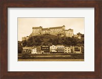 Castle at the waterfront, Burghausen Castle, Salzach River, Burghausen, Bavaria, Germany Fine Art Print