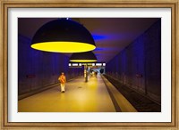 Interiors of an underground station, Westfriedhof, Munich U-Bahn, Munich, Bavaria, Germany Fine Art Print