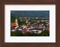 High angle view of buildings in a town, Bad Tolz, Bavaria, Germany Fine Art Print