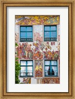 Old town painted building, Konstanz, Lake Constance, Baden-Wurttemberg, Germany Fine Art Print