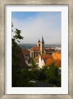 High angle view of a church in the city, St. Dionysius Church, Esslingen-Am-Neckar, Stuttgart, Baden-Wurttemberg, Germany Fine Art Print