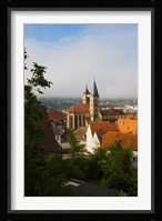 High angle view of a church in the city, St. Dionysius Church, Esslingen-Am-Neckar, Stuttgart, Baden-Wurttemberg, Germany Fine Art Print