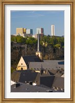 Church in a city, St. Jean du Grund Church, Grund, Luxembourg City, Luxembourg Fine Art Print