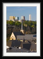Church in a city, St. Jean du Grund Church, Grund, Luxembourg City, Luxembourg Fine Art Print