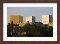 Buildings in a city, Kirchberg Plateau, Luxembourg City, Luxembourg Fine Art Print
