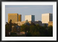 Buildings in a city, Kirchberg Plateau, Luxembourg City, Luxembourg Fine Art Print