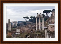 Ruins of a building, Roman Forum, Rome, Lazio, Italy Fine Art Print