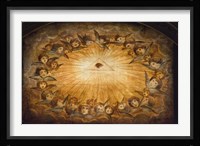 Il Gesu ceiling detail, Church of the Gesu, Rome, Lazio, Italy Fine Art Print