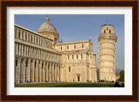 Tourists at cathedral, Pisa Cathedral, Leaning Tower of Pisa, Piazza Dei Miracoli, Pisa, Tuscany, Italy Fine Art Print