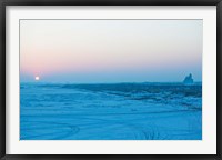 Sunset over the frozen Songhua River, Harbin, Heilungkiang Province, China Fine Art Print