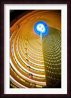 Interiors of Jin Mao Tower looking up from the lobby of the Grand Hyatt hotel, Lujiazui, Pudong, Shanghai, China Fine Art Print