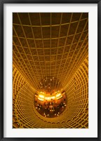 Interiors of Jin Mao Tower looking down to the lobby of the Grand Hyatt hotel, Lujiazui, Pudong, Shanghai, China Fine Art Print