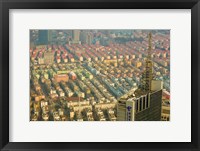 Aerial view of housing, Shanghai, China Fine Art Print