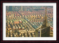 Aerial view of housing, Shanghai, China Fine Art Print