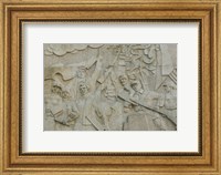 Revolutionary frieze in Huangpu Park by Huangpu River, The Bund, Shanghai, China Fine Art Print