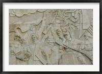 Revolutionary frieze in Huangpu Park by Huangpu River, The Bund, Shanghai, China Fine Art Print