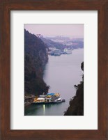 Ferries at anchor, Yangtze River, Yichang, Hubei Province, China Fine Art Print