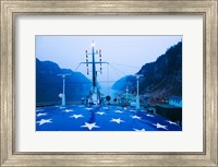 Yangtze River Cruise Ship view at dawn, Yangtze River, Yichang, Hubei Province, China Fine Art Print