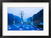 Yangtze River Cruise Ship view at dawn, Yangtze River, Yichang, Hubei Province, China Fine Art Print