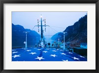 Yangtze River Cruise Ship view at dawn, Yangtze River, Yichang, Hubei Province, China Fine Art Print