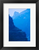 River with Mountains at Dawn, Yangtze River, Yichang, Hubei Province, China Fine Art Print