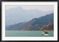 Ferry in a river, Xiling Gorge, Yangtze River, Hubei Province, China Fine Art Print