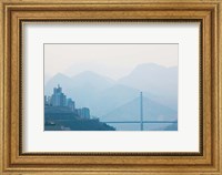 Town of Badong viewed from Wu Gorge, Yangtze River, Hubei Province, China Fine Art Print