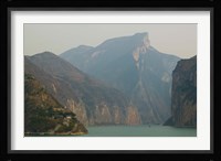 Mountains at the riverside, Yangtze River, Chongqing Province, China Fine Art Print