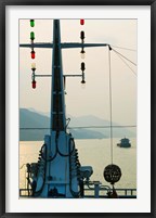 River Traffic on the Yangzi River northeast of Fengdu Town, Chongqing, China Fine Art Print